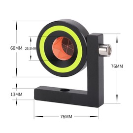 GEOLENI 90 Degree Prism， Right Angle Prism L Bar Copper-Coated Monitoring Prism comes with a visibility ring Mini Prism Total Station Prism For Total Stations (MP110HV)