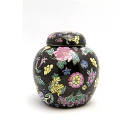 Chinese Porcelain Ginger Jars 3.5" (Black)