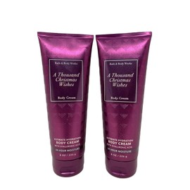 Bath and Body Works A Thousand Christmas Wishes 2 Pack Ultra Shea Body Cream 8 Oz. (A Thousand Christmas Wishes)