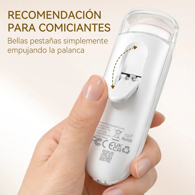 Rizador De Pestañas Eléctricas Gruesas Termico Portátil