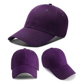 Bakicey Baseball Cap Unisex Outdoor Sun Hat Women's Baseball Cap Cotton Baseball Caps Adult Casual Hip Hop Baseboard Baseball Cap Adjustable Men's Baseball Cap, purple
