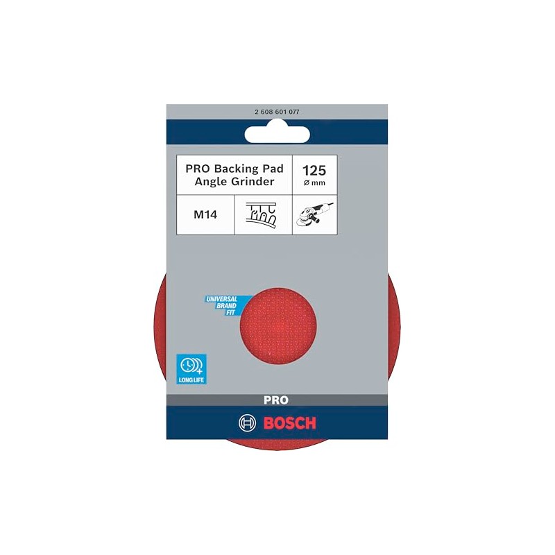 Bosch 2608601077 125 mm 12500 RPM Velcro Type Fastening Plate