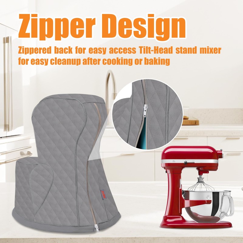 Stand Mixer Cover Compatible with Kitchenaid Bowl-Lift Mixer with Storage