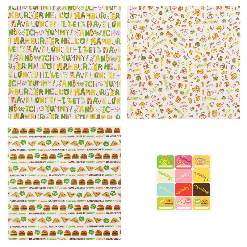 Torne Hamburger and Sandwich Sheets, Piece (3 Each 8 Pieces)