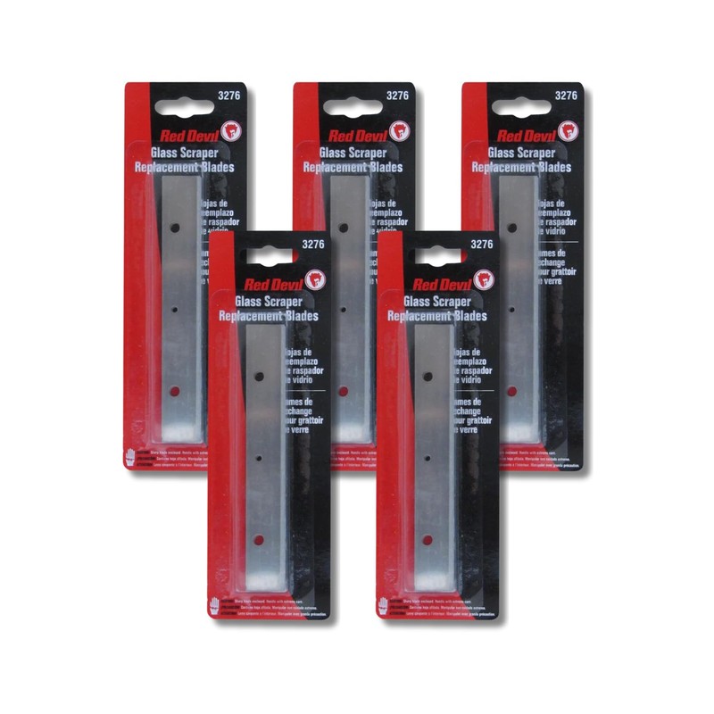 Red Devil 3276 4" Glass Scraper Replacement Blades, Pack of