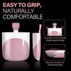 AILLSA French Tip Press On Toe Nails, Berry Pink Sharp