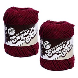 Lily Sugar 'n Cream 100% Cotton Limited Edition Yarn ~ 2-Pack (Wine #0015)