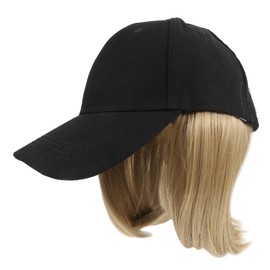 Garneck Women's Baseball Cap with Integrated Wig, Summer Hat with Hair Extensions for Women, One Piece Design, Versatile, Ideal for Leisure and Outdoor Activities