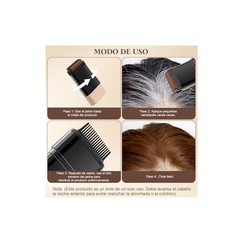 Peine de Tinte para Cabello - Hair Dye Stick, Barra