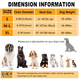 Dog Training Collar, No Pull Dog Collar,High Strength Quick Release Buckle, Comfort Rubber Tips