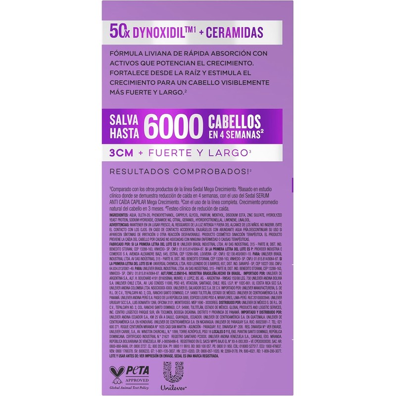 Tónico Capilar Sedal Mega Crecimiento 100ml – Cabello más fuerte