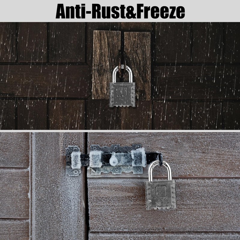 Diyife Large Combination Padlock [One-Touch Unlocking], Heavy Duty Weatherproof Padlock,