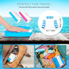 Morofme Pool Float Water Hammock 2pcs Swimming Pool Floating Chair Lounger 4 in 1 Inflatable Hammock (Saddle, Lounge Chair, Hammock, Drifter) Water Sofa Swimming Hammock for Adults Kids