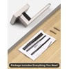 Tinewa 2 Pack Dummy Door Handles Brushed Nickel for Left