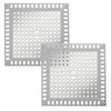 Pack of 2 Square Drain Protectors, Stainless Steel Drain Grid,