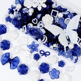 Deco Parts, Beads, Whip Decoration, Parts, Includes Bonus Beads, 26 Sets Available, Approximately 110 Pieces, Bead Set, Trading Cards, Acrylic Beads, Hard Case, Decoration, Parts, Beads, Handicrafts,