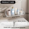 Diesisa Plastic Wall Mount Organizer, Adhesive Clear Acrylic Shelf, No
