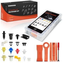 A-Premium 170PCS (17-Type) Car Retainer Clips Kit Compatible with Toyota 4Runner 1996-2002 Bumper Fender Door Trim Auto Push Pin Plastic Rivet Fastener Replacement Set, w/Removal Tool