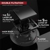 WEBANG 4 Inch Square Shower Drain Black Floor Drain with