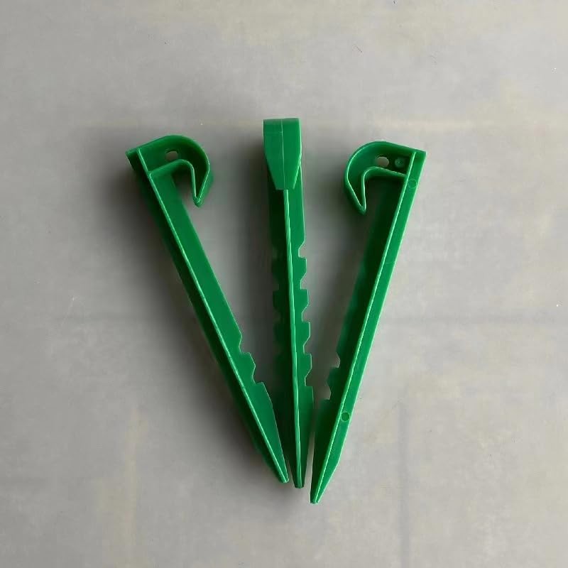 Eleutheromania Pack of 20 Plastic Tent Pegs (Green)