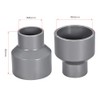 sourcing map PVC DWV Reducing Coupling Schedule 40 Gray 40mm