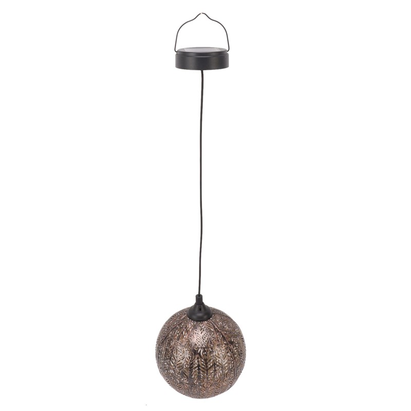 5.9in Solar Lantern Garden Garden LED Solar Hanging Lights Round