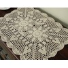 Beige 16x23 Inch Rectangle HANDMADE Cotton Crochet Lace Placemat Doilies