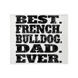 CafePress Best French Bulldog Dad Ever Throw Blanket Super Soft Fleece Plush Throw Blanket, 60"x50"