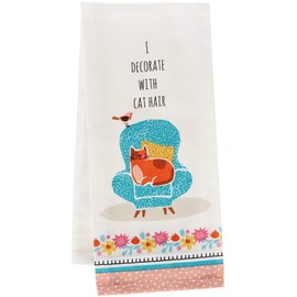 Kay Dee Designs Crazy Decorate with Cat Fur Tea Kitchen Towel, 18" x 28", Various