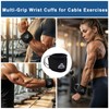 Wrist Cuffs with Dual D-Rings Lifting Straps Set with Mesh