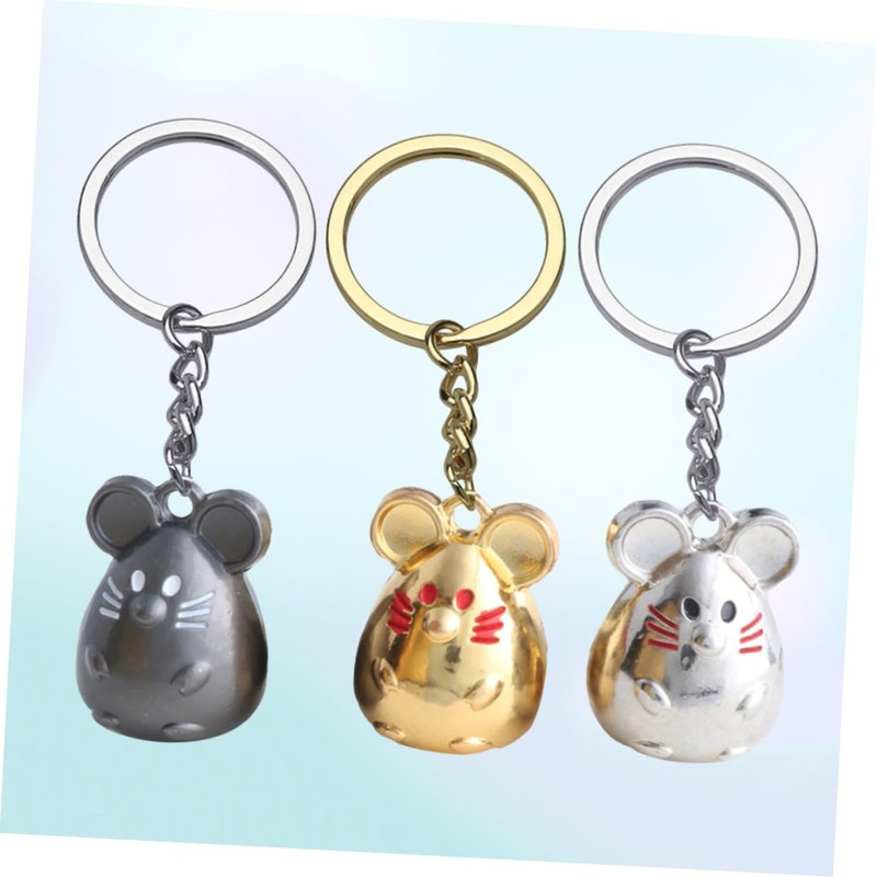 [CALLARON] 3pcs Mouse Keychain Mouse Key Ring Mouse Key Holder