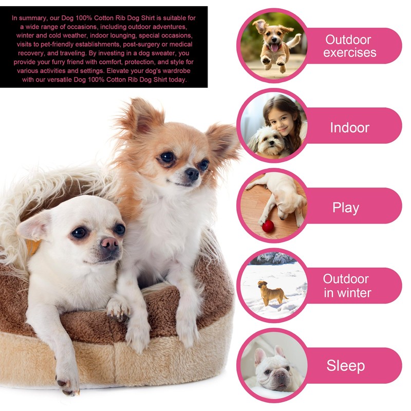 Elevate Your Pet's Comfort and Fashion: Premium 100% Cotton Rib