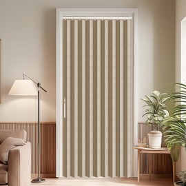 AJAZZ Blackout Curtains 78 Inches Long for Doorways and Closets, Thermal Insulated Temporary Room Dividers (1 Pack, Brown, 44 x 78 Inch)