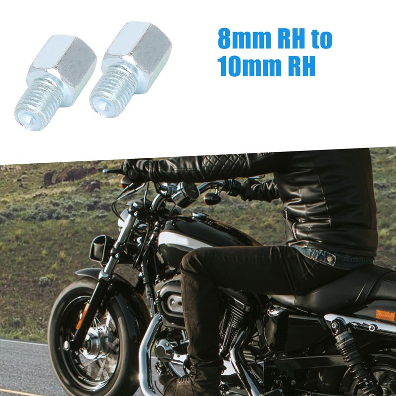 A ABSOPRO Motorcycle 8mm RH to 10mm RH Rearview Mirrors