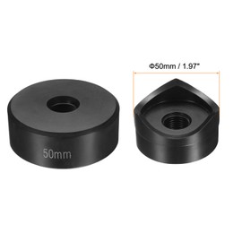 sourcing map Sheet Metal Punch Hole Punch 50mm Bearing Steel Precise Cutting Manual Knockout Kit for Metal Plate Sink Stainless Steel, Black