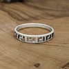 Silverly 925 Solid Silver Rings With Open Greek Key Pattern