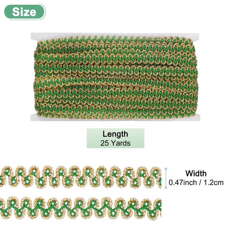 M METERXITY Gimp Braid Trim, 1/2 Inch 12 cm x