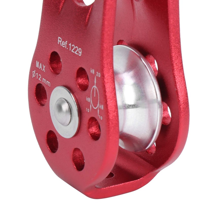 Climbing Pulley, 20KN Aluminum Micro Pulley Fixed Side Pulleys for