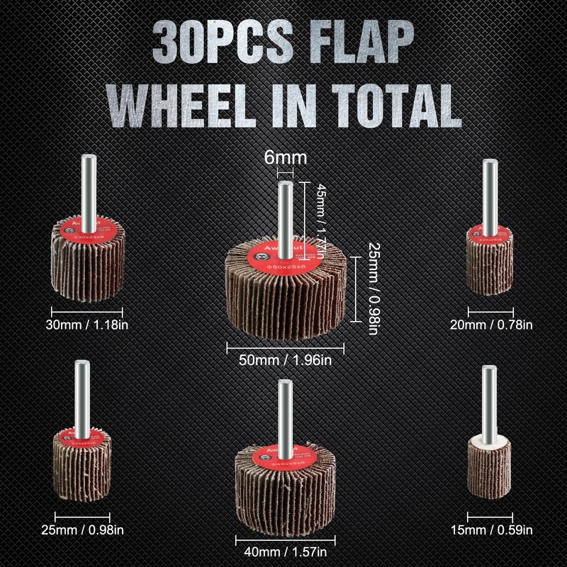 Flap Sander Set 80 Grit Flap Grinder Sanding Attachment for