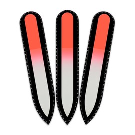 Mont Bleu Coloured Glass Nail File in Black Velvet Bag - Small and Handy - Real Tempered Glass - Handmade in the Czech Republic