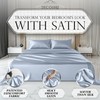 DECOLURE Satin Bed Sheets - 4 Piece Luxury Silky King