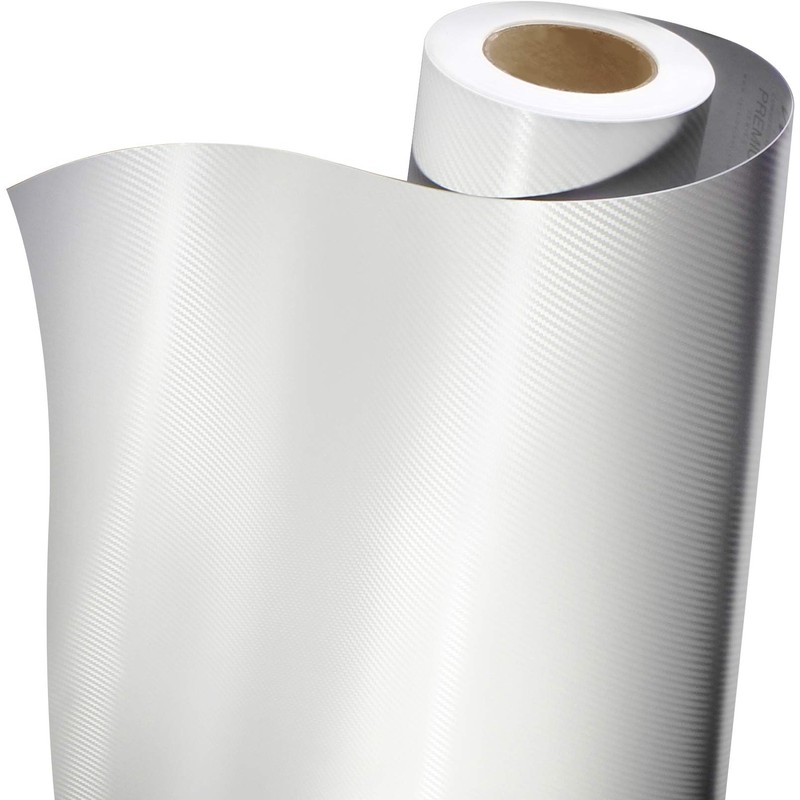 VViViD+ Premium Carbon Fiber Vinyl Wrap Film (White, 6ft x
