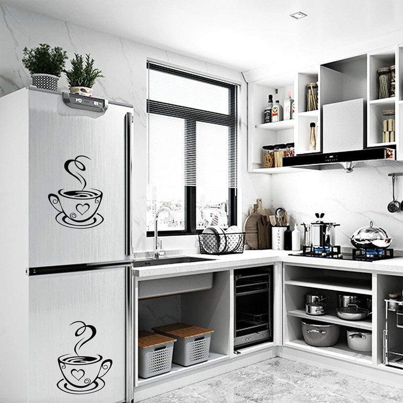 COYUN 2 x Wall Stickers, Coffee Wall Stickers, Coffee Cup,