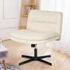 Criss Cross Chair, Upholstered Fabric Padded Vanity Chair Swivel Armless,