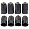 Plastic Valve Stem Covers Black Tire Valve Caps with Rubber