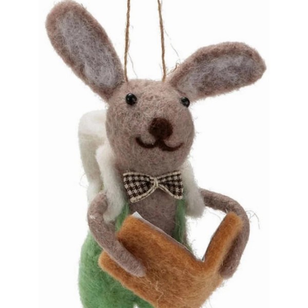 POMMERNTRAUM ® Easter Bunny Felt Rabbit with Bow Tie +