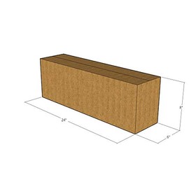 E1 Packaging 24" x 6" x 8" Corrugated Boxes 32 ECT (Pack of 10-24x6x8) | Quality moving boxes. Great for shipping boxes for Business, office or home.