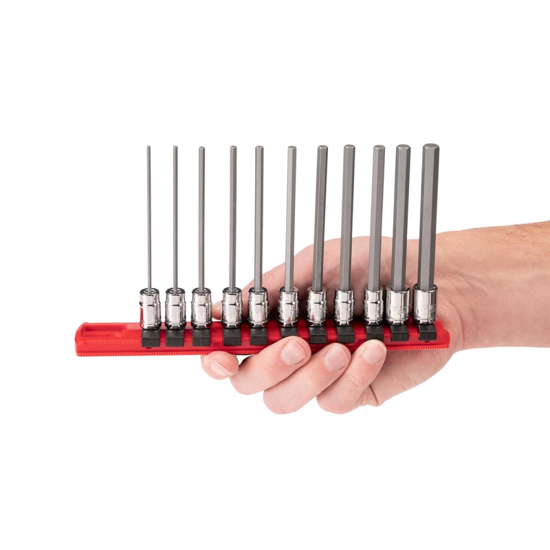 TEKTON 1/4 Inch Drive Long Hex Bit Socket Set with