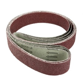 Sourcingmap 2-Inch x 72-Inch Aluminum Oxide Sanding Belt 36 Grits Sandpaper Lapped Joint for Belt Sander 4pcs