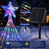 Solar Christmas Tree Waterfall Lights for Outdoor Decor – 9-Strand
